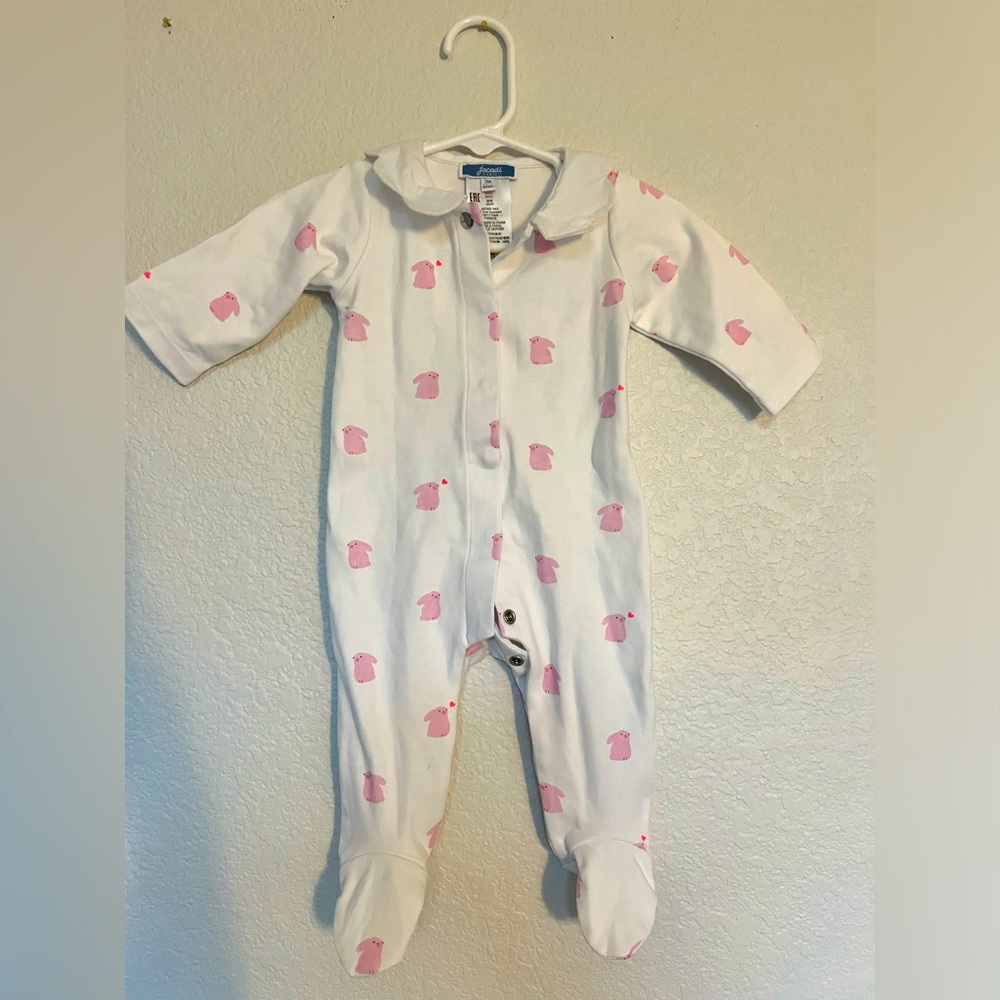 Jacadi paris baby girl jersey pajama bunny design 3M